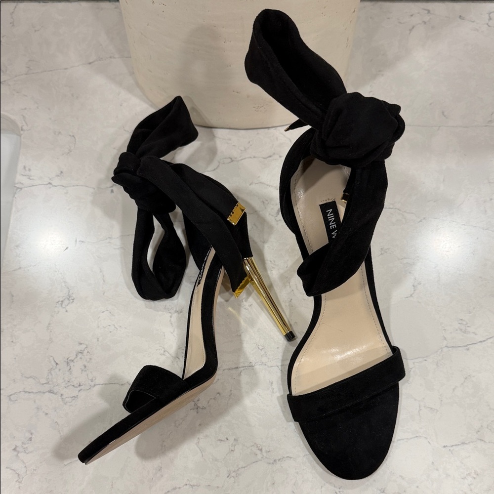 Nine West Donatela Open Toe Stiletto Heel Dress Sandals size 9 - Picture 3 of 8
